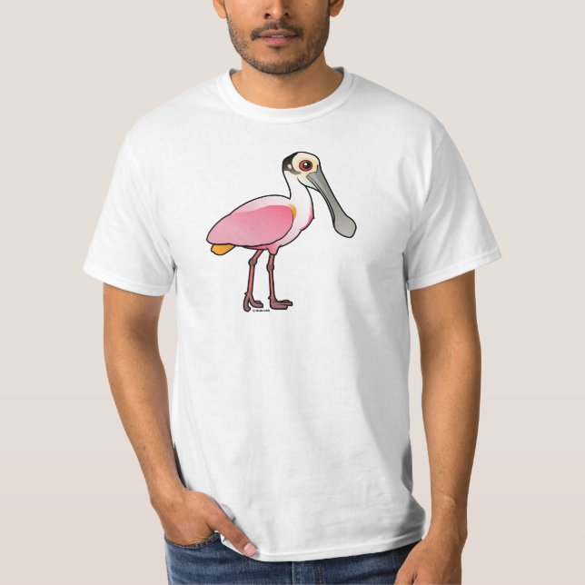 Gullig Roseate Spoonbill T Shirt (Framsida)