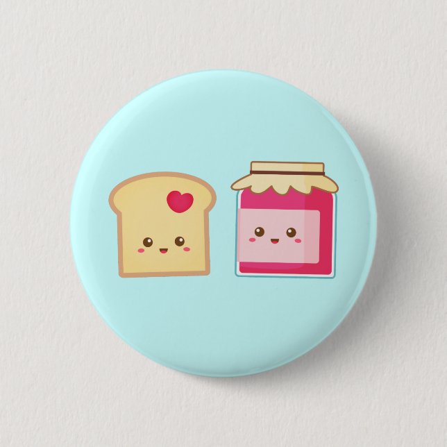 Gullig rostat bröd- och jordgubbesylt, spridd knapp (Framsida)