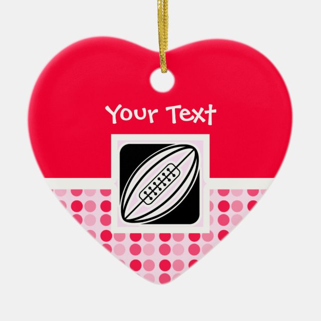 Gullig Rugby Julgransprydnad Keramik (Framsidan)