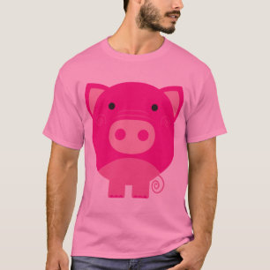Gullig rundagristecknad t-shirt