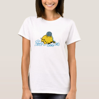 Gullig rundakattunge som leker med garnboll t-shirt