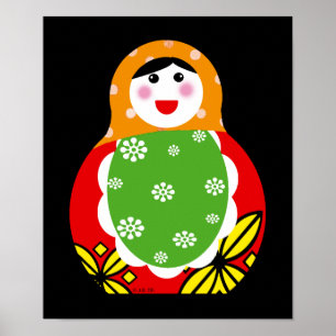 gullig rysk bygga bodocka poster