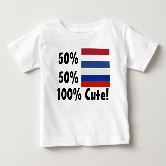 Gullig ryss 100% för 50% holländare 50% tröja (Framsida)