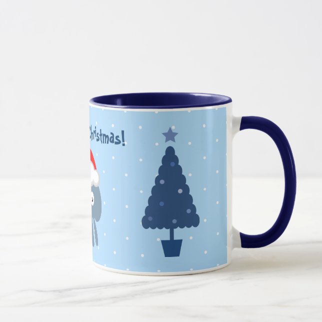 Gullig Santa manet & julgranmugg Mugg (Höger)
