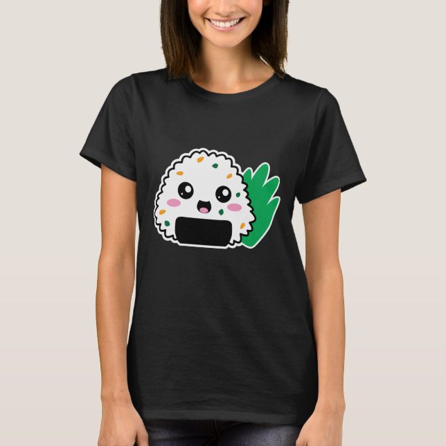 Gullig (sätta en klocka på) Onigiri skjorta, Tee Shirt (Framsida)