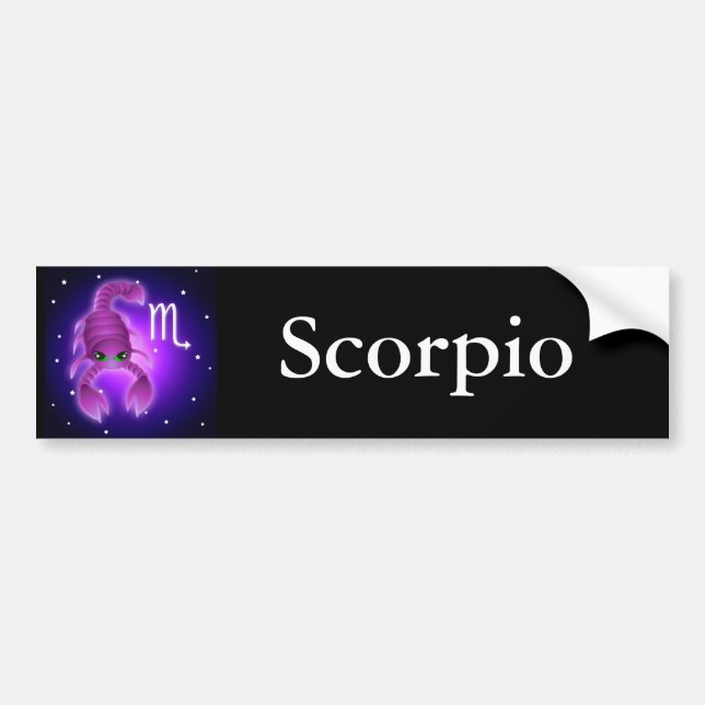 Gullig ScorpioZodiac Bildekal (Framsidan)