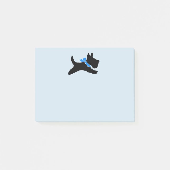 Gullig Scottiehund Post-it Block (Framsida)