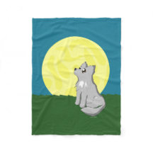 Gullig Scruffy varg med månefilten