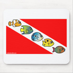 Gullig Scubadorable dykflagga Musmatta
