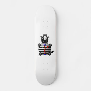 Gullig sebra med zipperen old school skateboard bräda 18 cm
