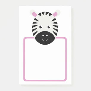 Gullig sebra post-it block