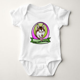Gullig siberian huskyhund t shirt
