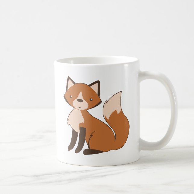 Gullig sittaräv kaffemugg (Höger)