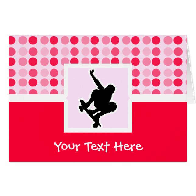 Gullig Skateboarding Hälsningskort (Framsidan Horizontal)