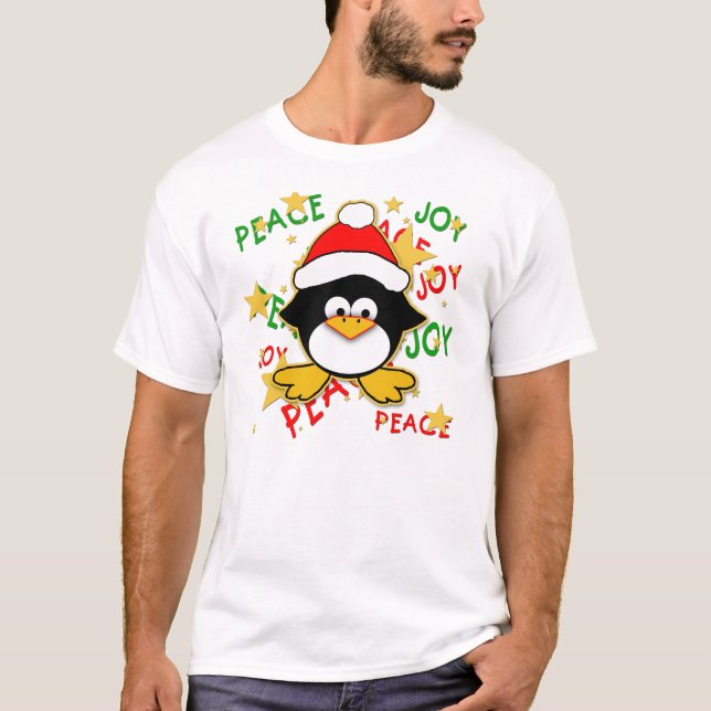 Gullig skjorta för babypingvinhelgdag T Shirt (Framsida)