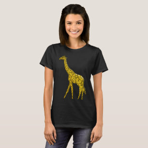 Gullig skjorta för giraff T för henne djur Tee