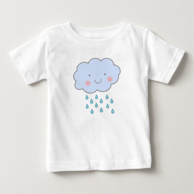 Gullig skjorta för regnig dag t-shirt (Framsida)