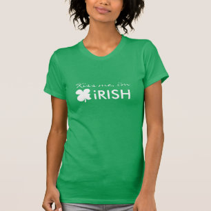 Gullig skjorta för st patrick's day T kysser mi Tee