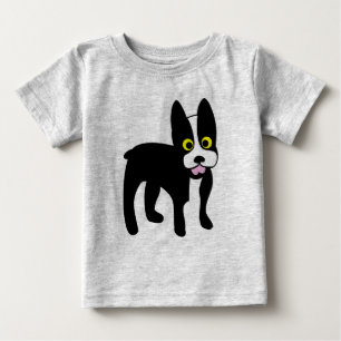 Gullig skjorta för tecknadBoston Terrier för hund Tee