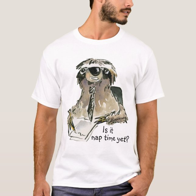 Gullig skjorta för tecknadSlothutslagsplats Tee Shirt (Framsida)