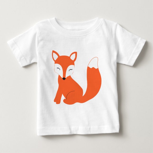Gullig skogsmarkbabyräv tee shirt (Framsida)