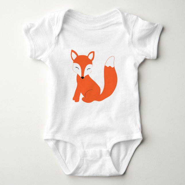 Gullig skogsmarkbabyräv tee shirt (Framsida)