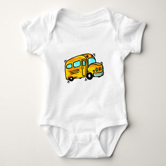 Gullig skolbuss t-shirt (Framsida)