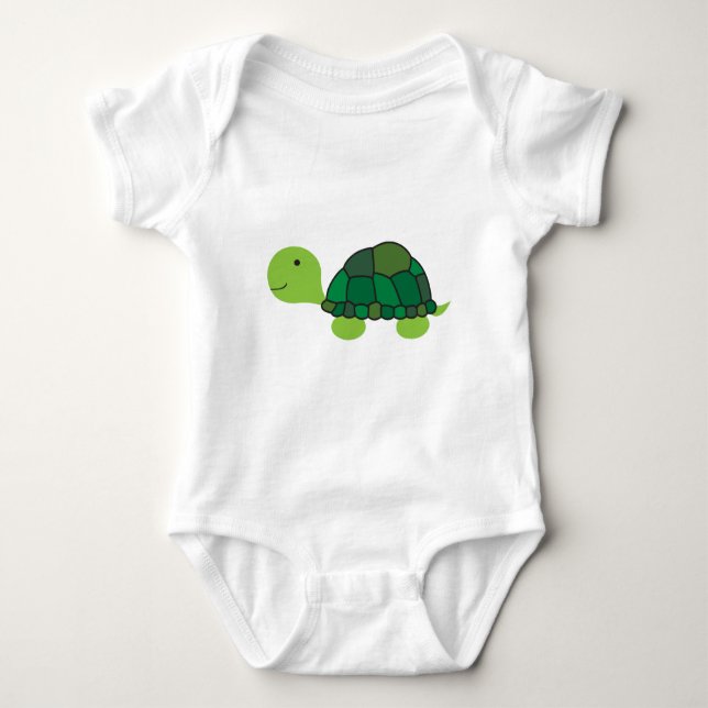 Gullig sköldpadda tee shirt (Framsida)