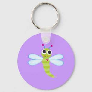 Gullig slända Keychain Nyckelring