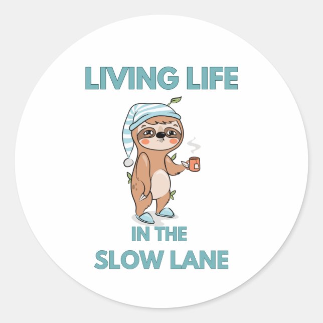 gullig slarv runt klistermärke (Framsida)