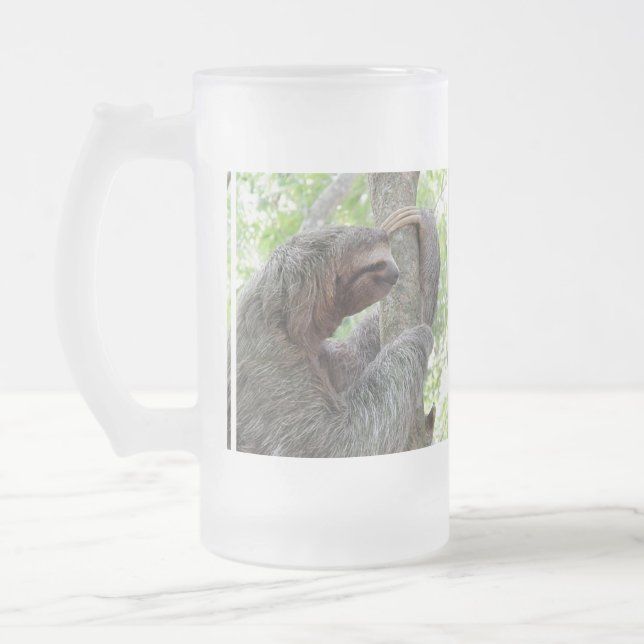 Gullig Sloth Frostat Ölglas (Vänster)