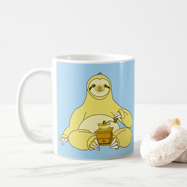 Gullig Sloth Kaffemugg (Med munk)