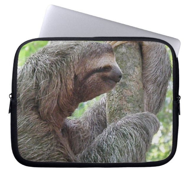 Gullig Sloth Laptop Sleeve (Framsidan)