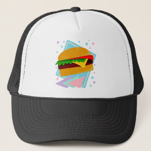 Gullig smaskig hamburgare keps
