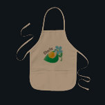 Gullig snigel och blomma personifierat arbeta i barnförkläde<br><div class="desc">Ljus och färgrik snigel-,  löv- och blommadesign på ungeförklädet som du kan personifiera med deras namn.</div>