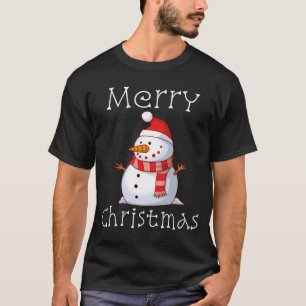 Gullig snögubbejulgåva t shirt