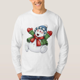 gullig snögubbevinterroligt tee