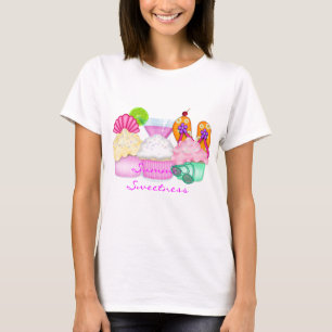 GULLIG sommar- & muffinälskarespagetti FÄSTER Tee Shirt
