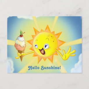 Gullig sommarsolKawaii vykort