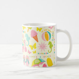 Gullig sommartid kaffemugg