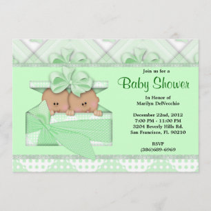 GULLIG sötsakgröntbaby shower Inbjudningar