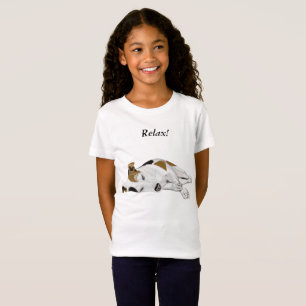 Gullig sova jack Russell för flickor Tee