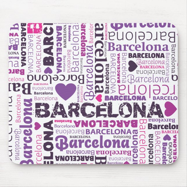Gullig spain barcelona souvernirmousepad musmatta (Framsidan)