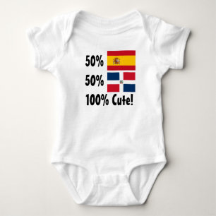 Gullig spanjor 100% för 50% dominikan 50% t-shirt