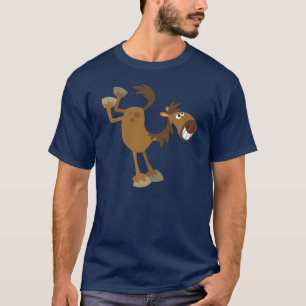 Gullig sparka tecknadhästT-tröja T-shirt