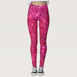 Gullig Sparkly rosa roligt för damaskermodetrendig Leggings
