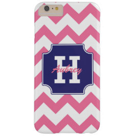 Gullig sparre för rosor för Monogrampersonligblått Barely There iPhone 6 Plus Fodral