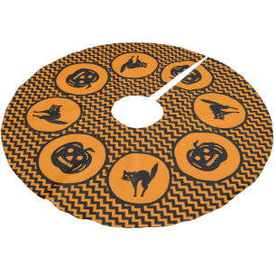 Gullig sparre Halloween Julgransmatta Borstad Polyester