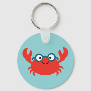 Gullig Specky krabbaillustration Nyckelring