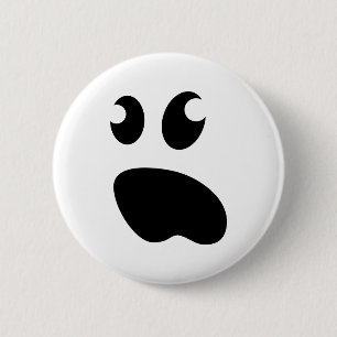 Gullig spöklik pinback för spökeansiktehallowee knapp
